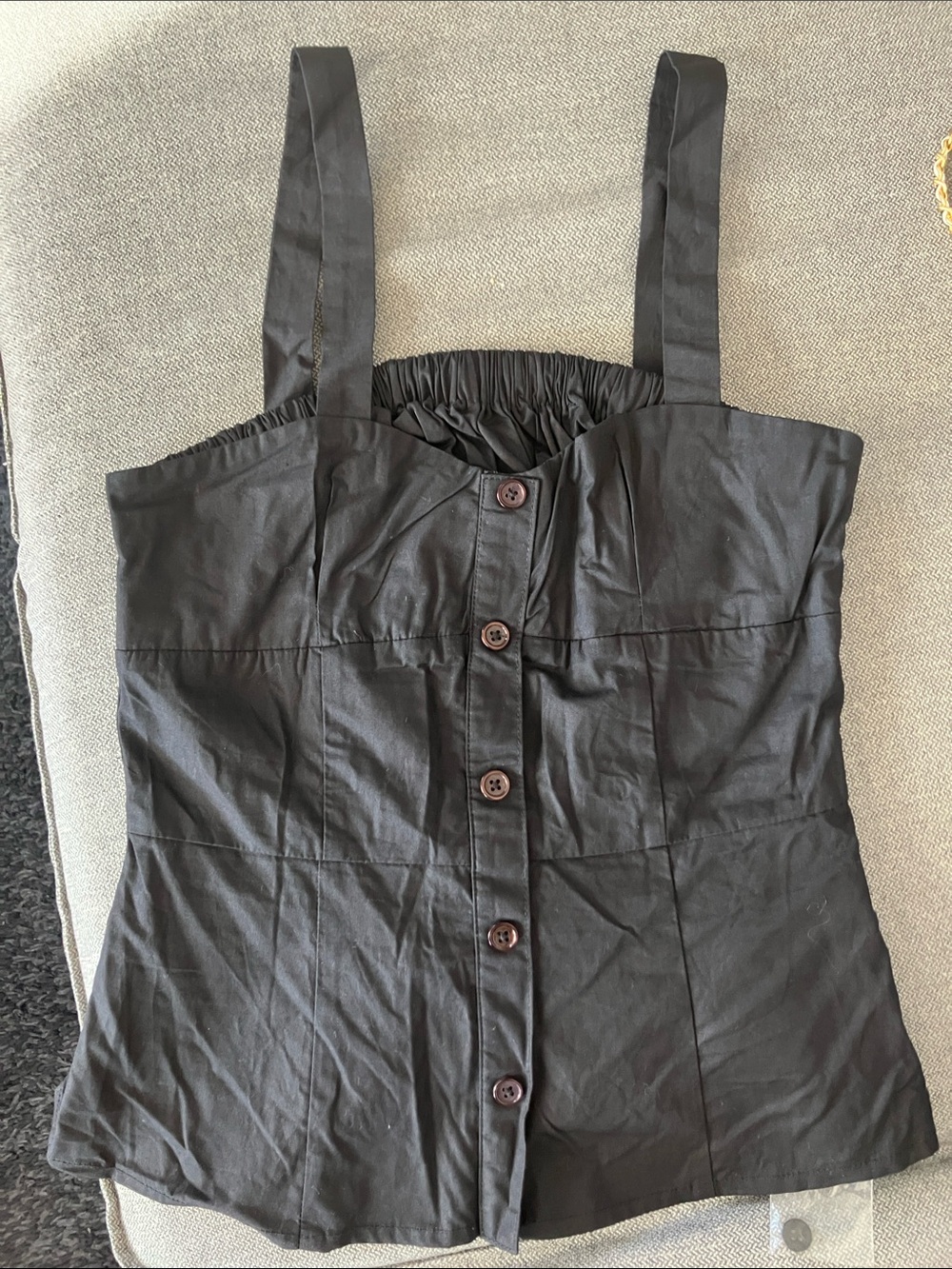 Mod Ref The Diana Bustier Black Top